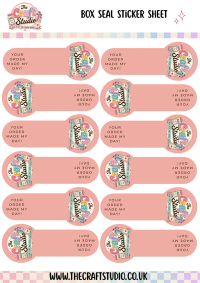 Circular Tab Box Seal Stickers