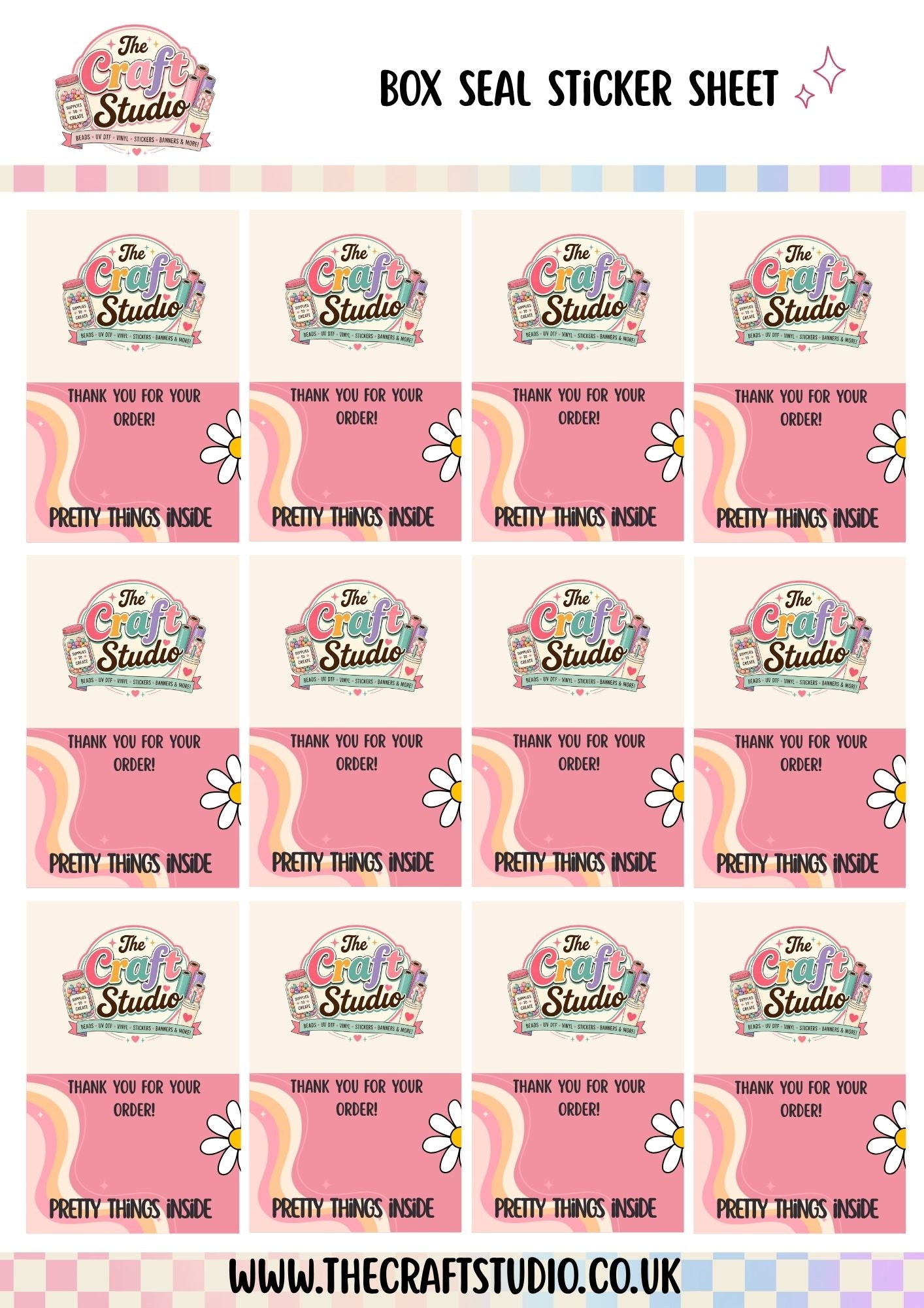 Rectangle Box Seal Stickers